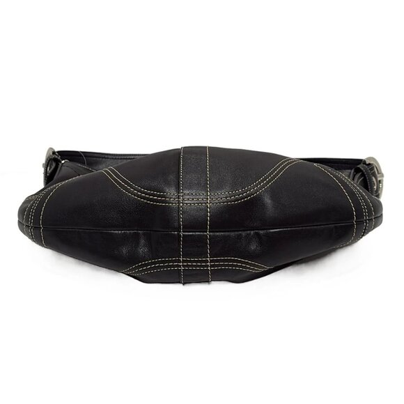 Auth COACH Soho Leather Large Hobo 8A03 Black Leather - Shoulder Bag - Picture 5 of 8
